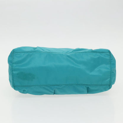 Prada Bow Convertible Tote Tessuto, TURQUOISE, NYLON, Tote bag