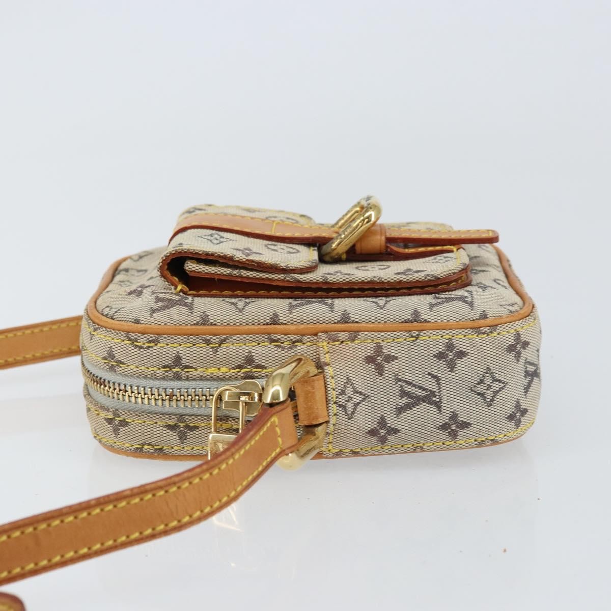 Louis Vuitton Juliette Crossbody Bag Mini Lin, BLUE, CANVAS, Shoulder bag