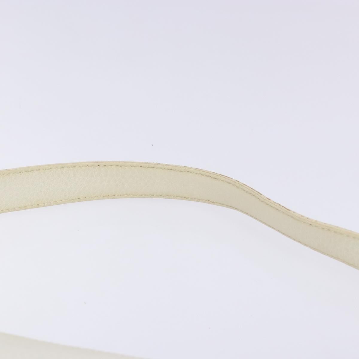 Salvatore Ferragamo Gancini Shoulder Bag Leather, WHITE, LEATHER, Shoulder bag