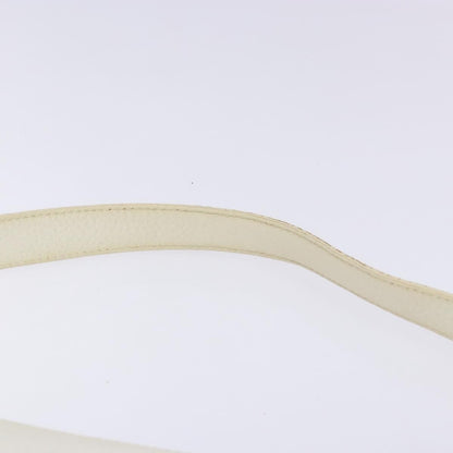 Salvatore Ferragamo Gancini Shoulder Bag Leather, WHITE, LEATHER, Shoulder bag