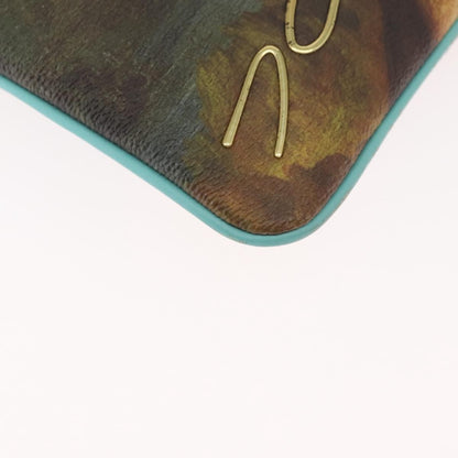 Louis Vuitton Pochette Clutch Limited Edition Jeff Koons Da Vinci Print Canvas, GREEN, PVC, Clutche & pouche