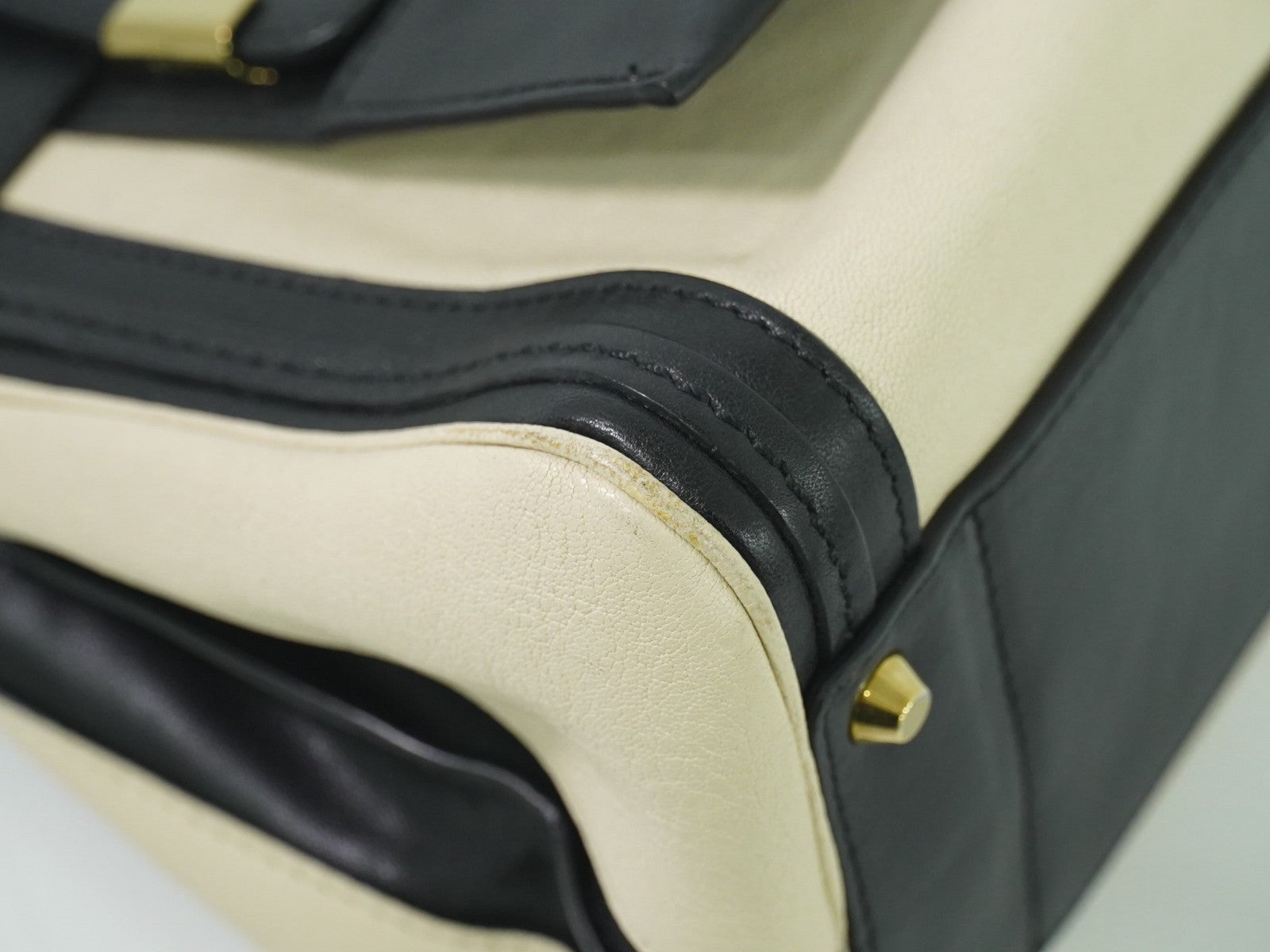 Chloe Alice Satchel Leather, BEIGE, LEATHER, Handbag