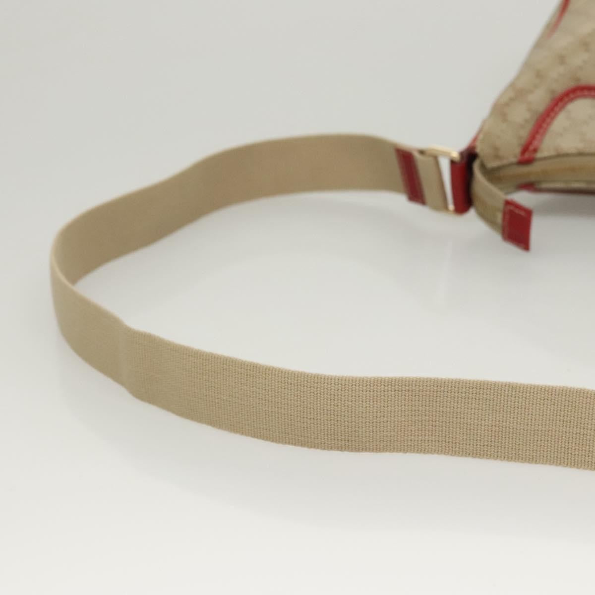 Celine Macadam Shoulder Bag Canvas, BEIGE, CANVAS, Shoulder bag