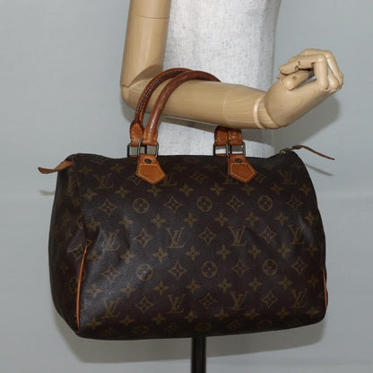 Louis Vuitton Speedy Handbag Monogram Canvas, BROWN, CANVAS, Handbag