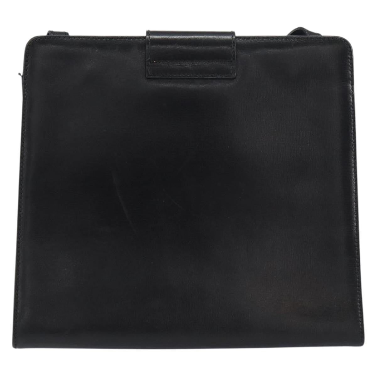 Salvatore Ferragamo Vintage Shoulder Bag Leather, BLACK, LEATHER, Shoulder bag