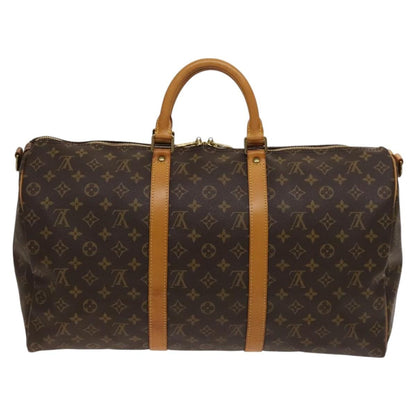 Louis Vuitton Keepall Bandouliere Bag Monogram Canvas, BROWN, CANVAS, Travel bag