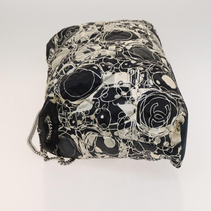 Chanel Kaleidoscope Chain Tote Quilted Printed Satin, BLACK, SILK, Tote bag