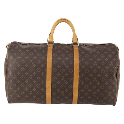 Louis Vuitton Keepall Bag Monogram Canvas, BROWN, CANVAS, Travel bag