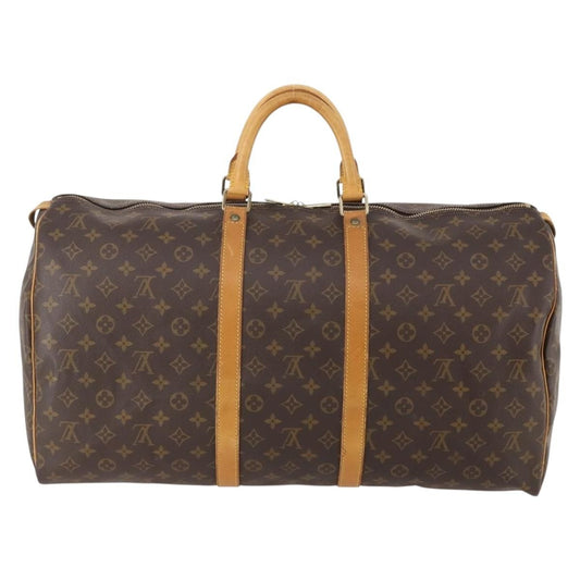 Louis Vuitton Keepall Bag Monogram Canvas, BROWN, CANVAS, Travel bag