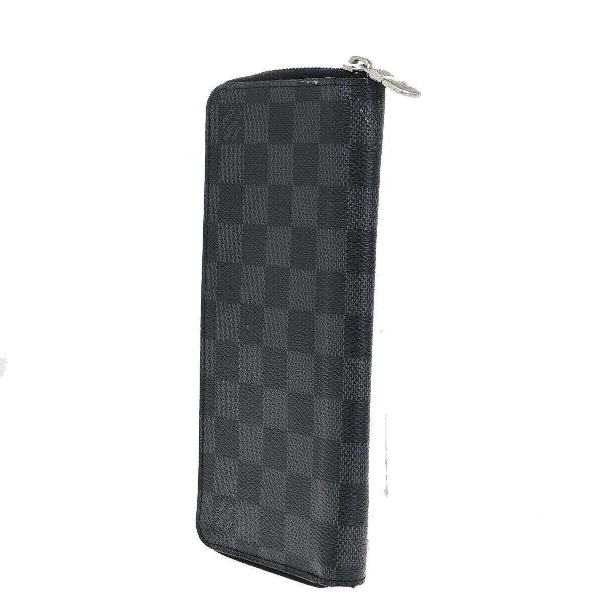Louis Vuitton Zippy wallet vertical Damier Graphite, BLACK, LEATHER, Wallets
