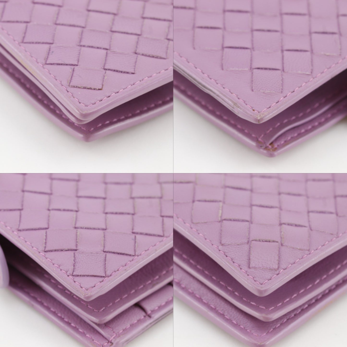 Bottega Veneta Bifold Wallet Intrecciato Nappa, Pink, Leather, Wallet