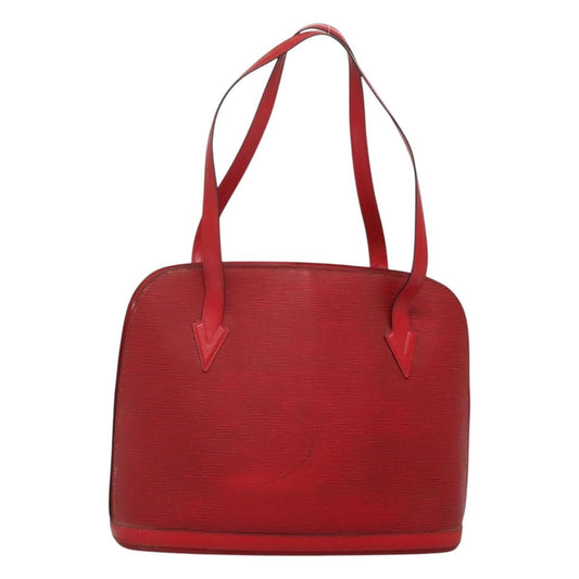 Louis Vuitton Lussac Handbag Epi Leather, RED, LEATHER, Shoulder bag