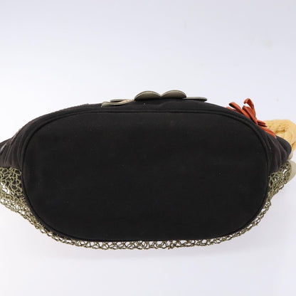 Chanel Camellia Flower Tote Canvas, BLACK, CANVAS, Tote bag