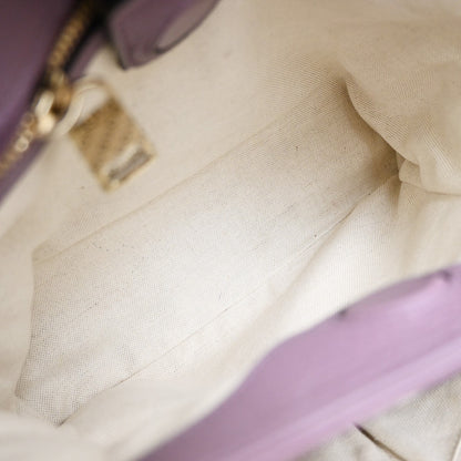 Gucci Bamboo shopper bag Leather, PURPLE, LEATHER, Tote bag