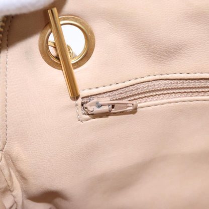 Chanel Vintage Chain Shoulder Bag Quilted Lambskin, BEIGE, LEATHER, Shoulder bag