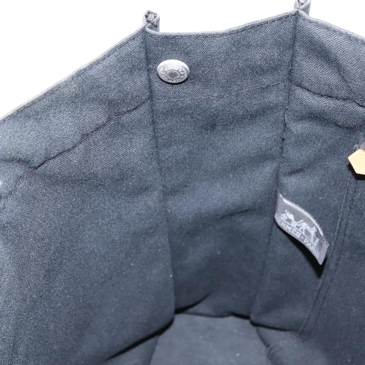 Hermes Fourre Tout Tote Canvas, BLACK, CANVAS, Tote bag