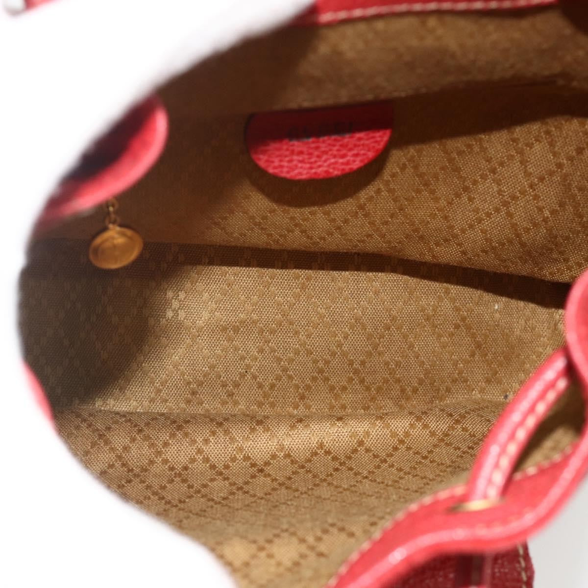Gucci Gucci bamboo backpack daim, Red, Suede, Backpack