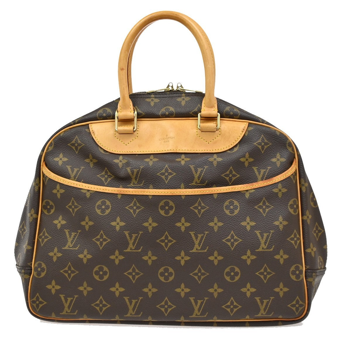 Louis Vuitton Deauville Handbag Monogram Canvas, BROWN, CANVAS, Handbag