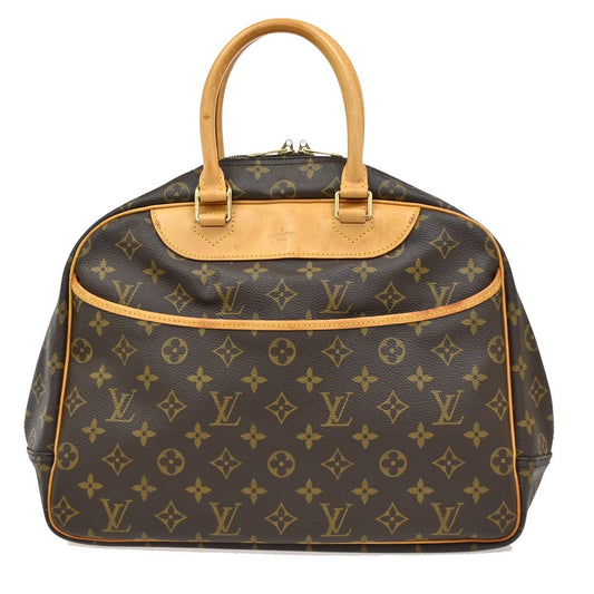 Louis Vuitton Deauville Handbag Monogram Canvas, BROWN, CANVAS, Handbag