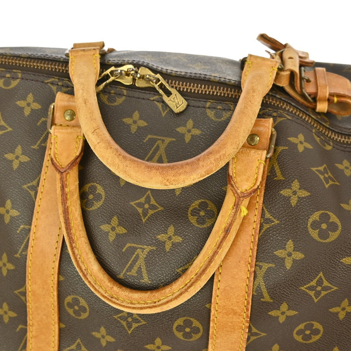 Louis Vuitton Keepall Bandouliere Bag Monogram Canvas, BROWN, CANVAS, Travel bag