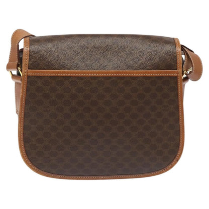 Celine Macadam Shoulder Bag PVC Leather, BROWN, CANVAS, Shoulder bag