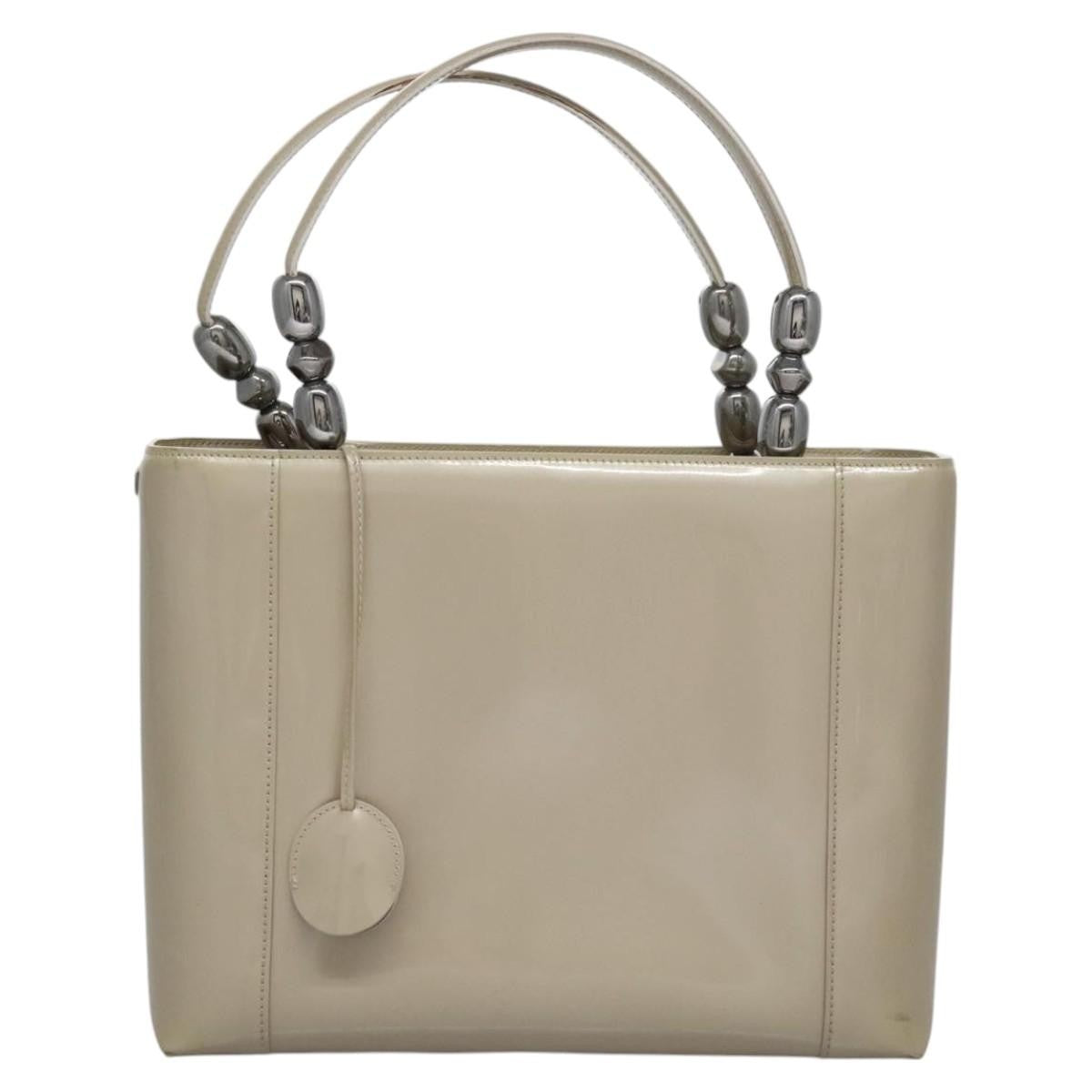 Christian Dior Pearl Lady Dior Bag Patent leather, BEIGE, PATENT_LEATHER, Handbag