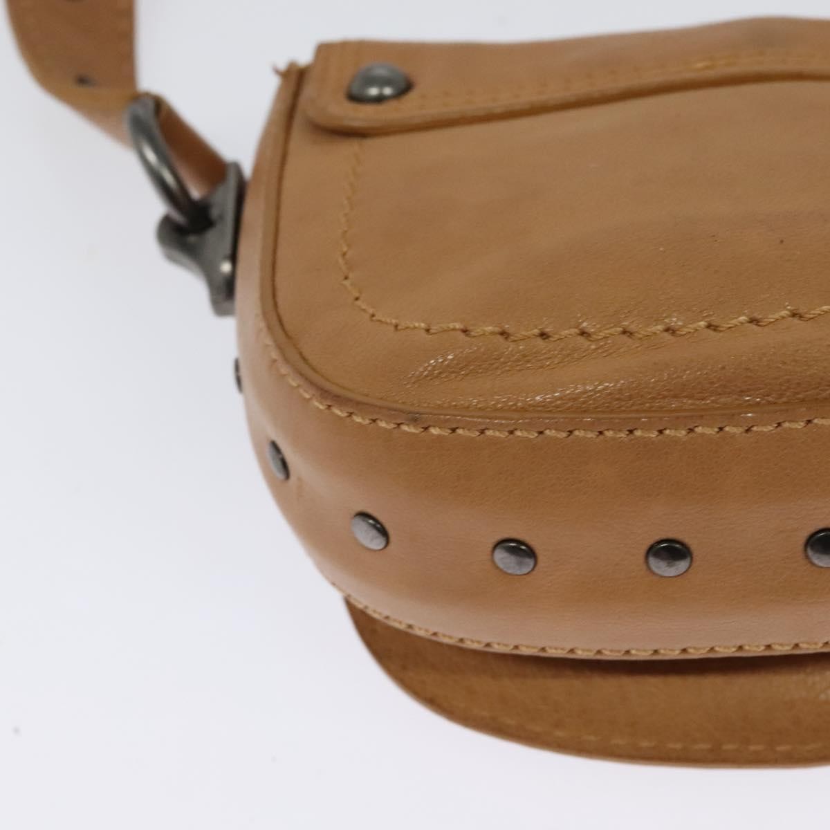 Celine Shoulder Bag Leather, BEIGE, LEATHER, Shoulder bag