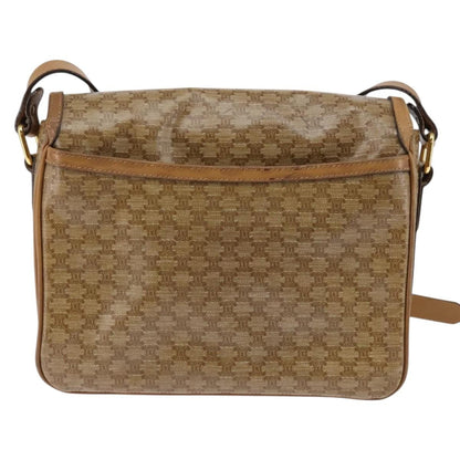 Celine Macadam Shoulder Bag PVC Leather, BEIGE, CANVAS, Shoulder bag