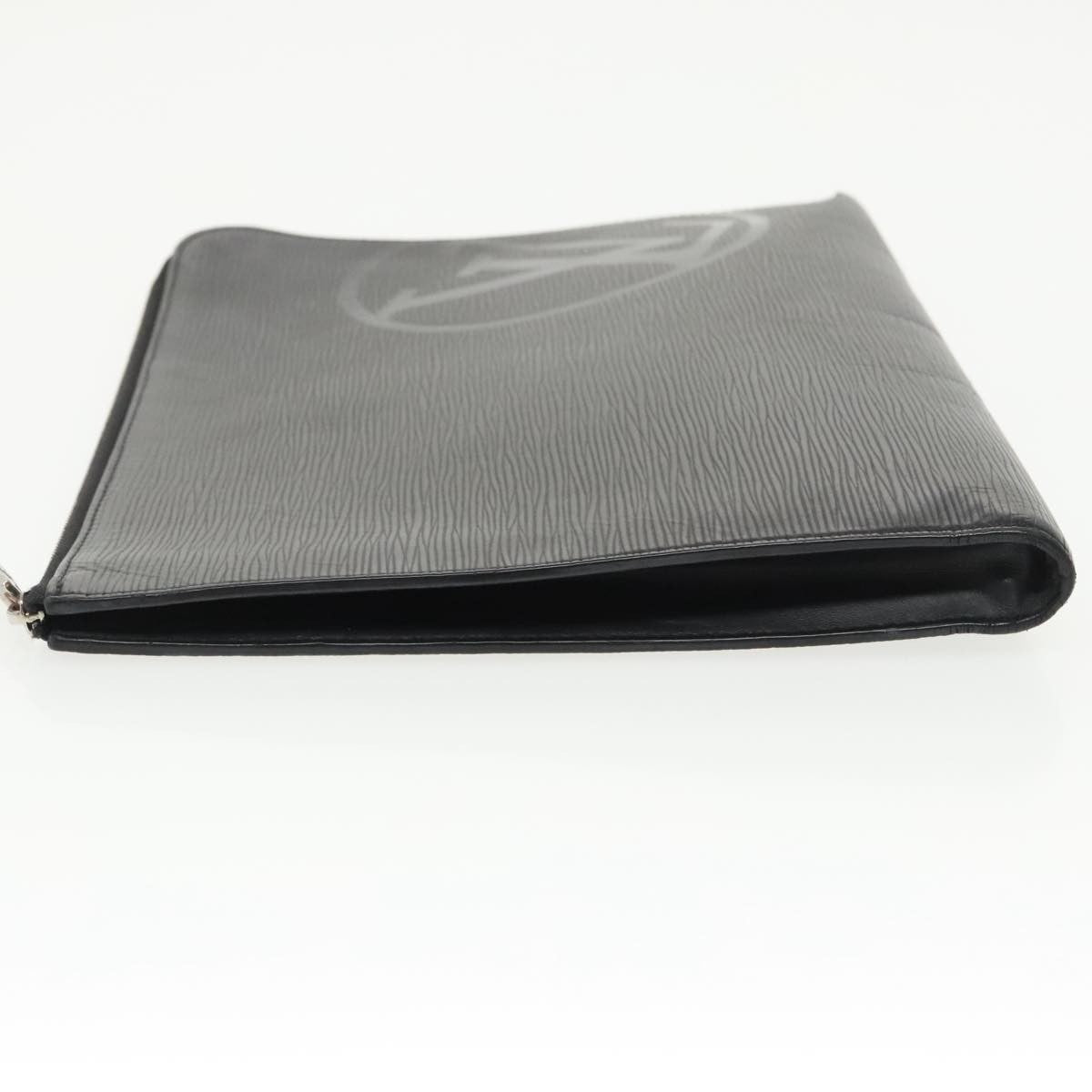 Louis Vuitton Pochette Jour Initials Epi Leather, BLACK, LEATHER, Clutche & pouche