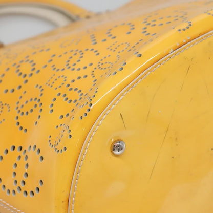 Chanel CC No.5 Shopping Tote Perforated Patent, YELLOW, PATENT_LEATHER, Tote bag