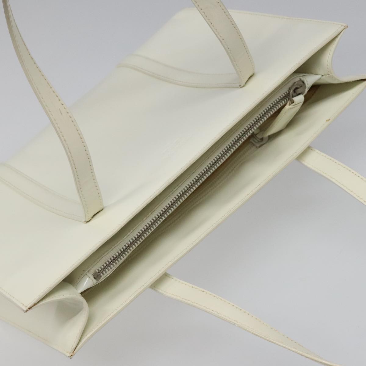 Prada Vintage Handbag Patent leather, WHITE, PATENT_LEATHER, Handbag