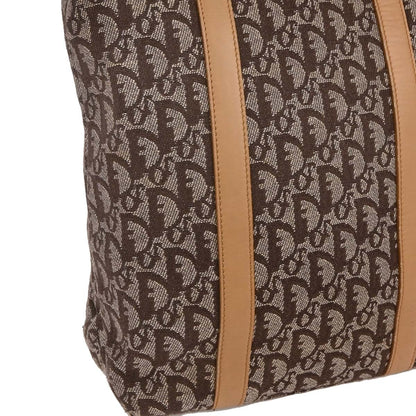 Christian Dior Trotteur Tote Bag Canvas, BROWN, CANVAS, Tote bag