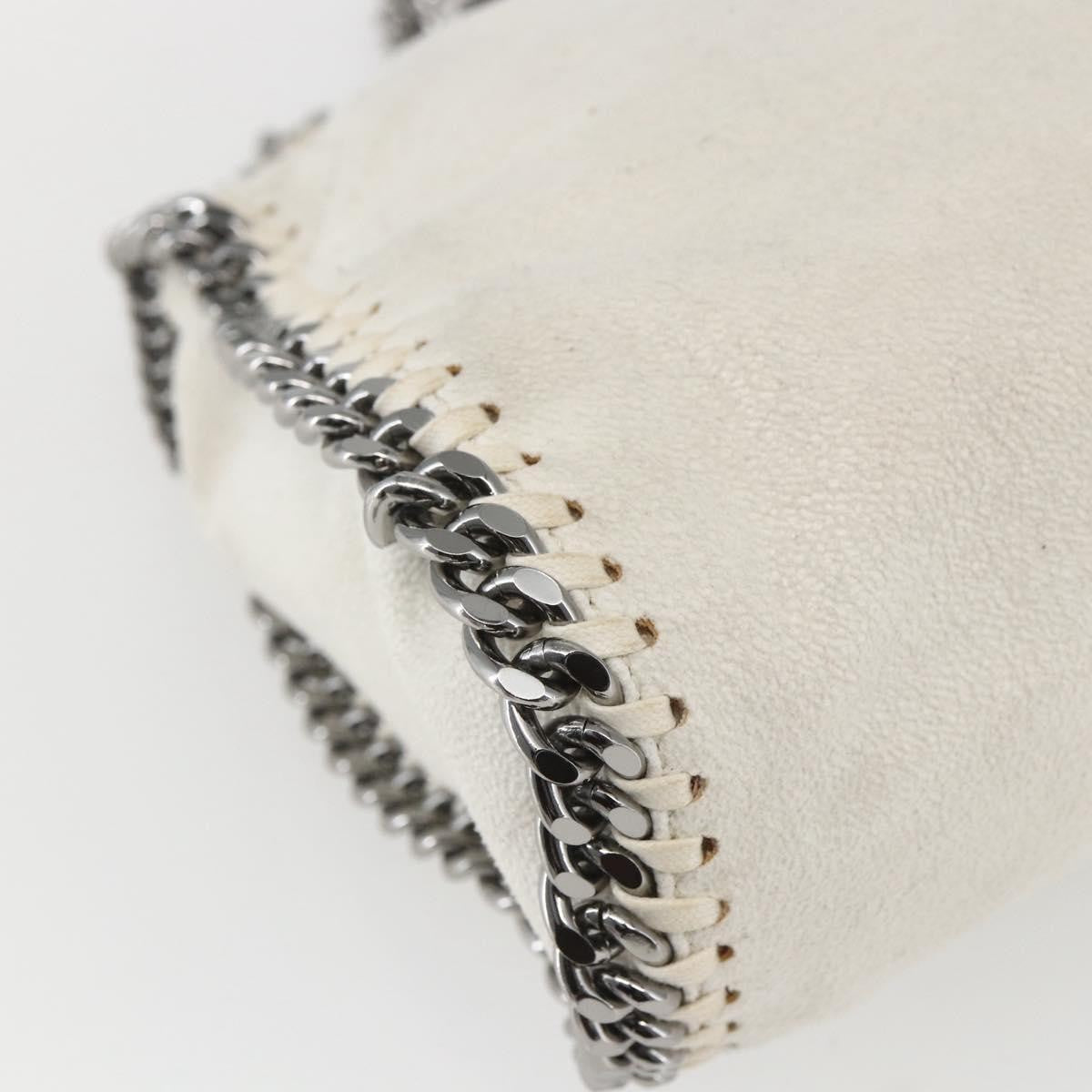 Stella McCartney Falabella Fold Over Crossbody Bag Shaggy Deer, WHITE, POLYESTER, Handbag