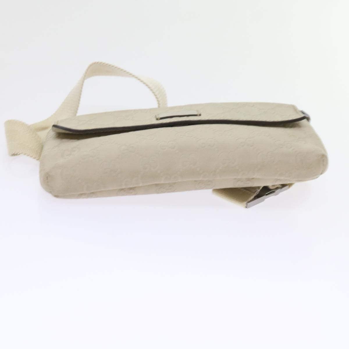 Gucci Waist Belt Bag Guccissima, WHITE, LEATHER, Shoulder bag