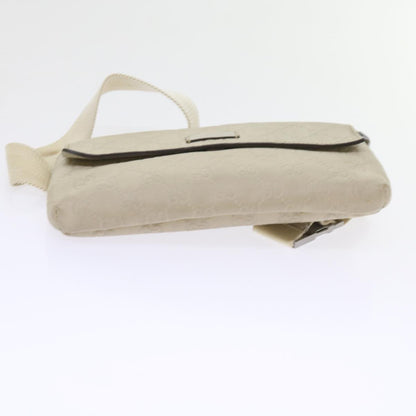 Gucci Waist Belt Bag Guccissima, WHITE, LEATHER, Shoulder bag