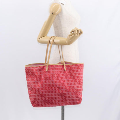 Fendi Roll Tote Zucchino Canvas, RED, CANVAS, Tote bag