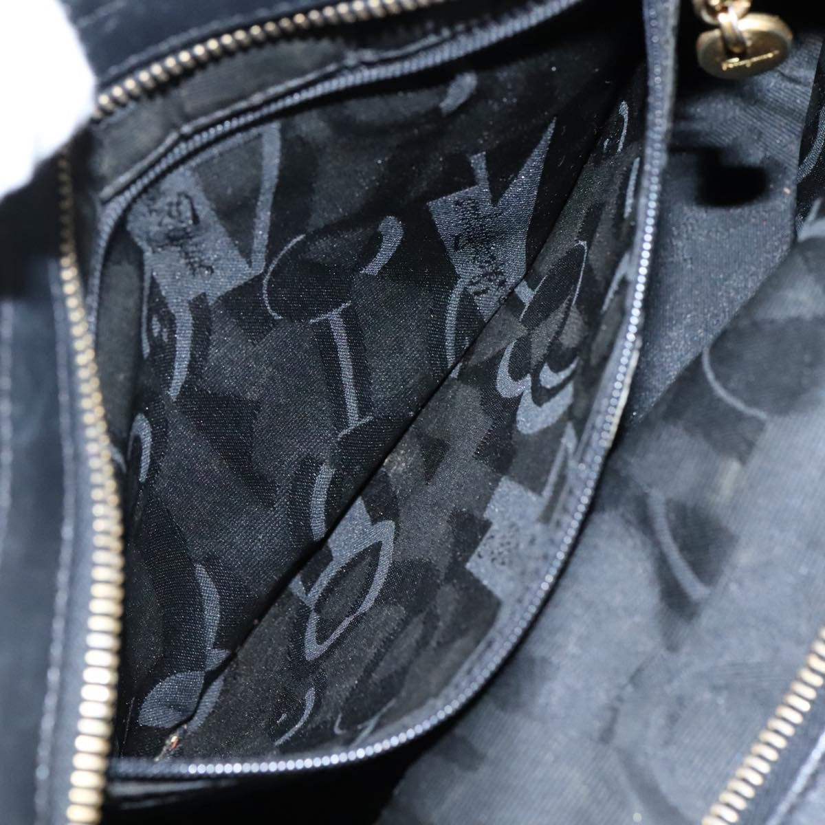 Salvatore Ferragamo Vala Handbag Canvas, BLACK, CANVAS, Handbag