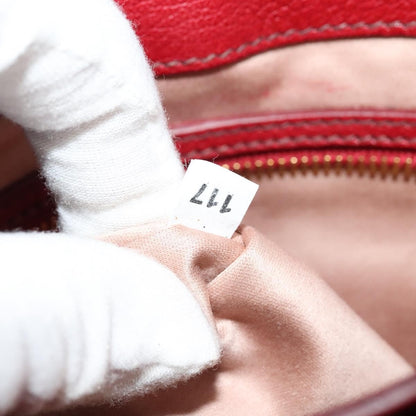 Miu Miu Madras Convertible Lock Tote Leather, RED, LEATHER, Handbag