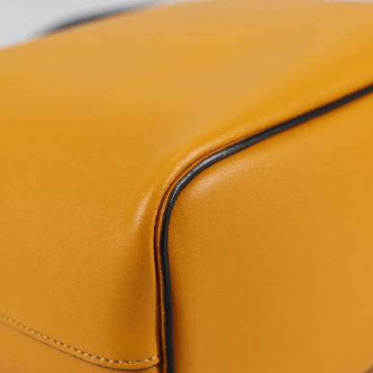 Celine Soft Cube Bag Leather, YELLOW, LEATHER, Handbag