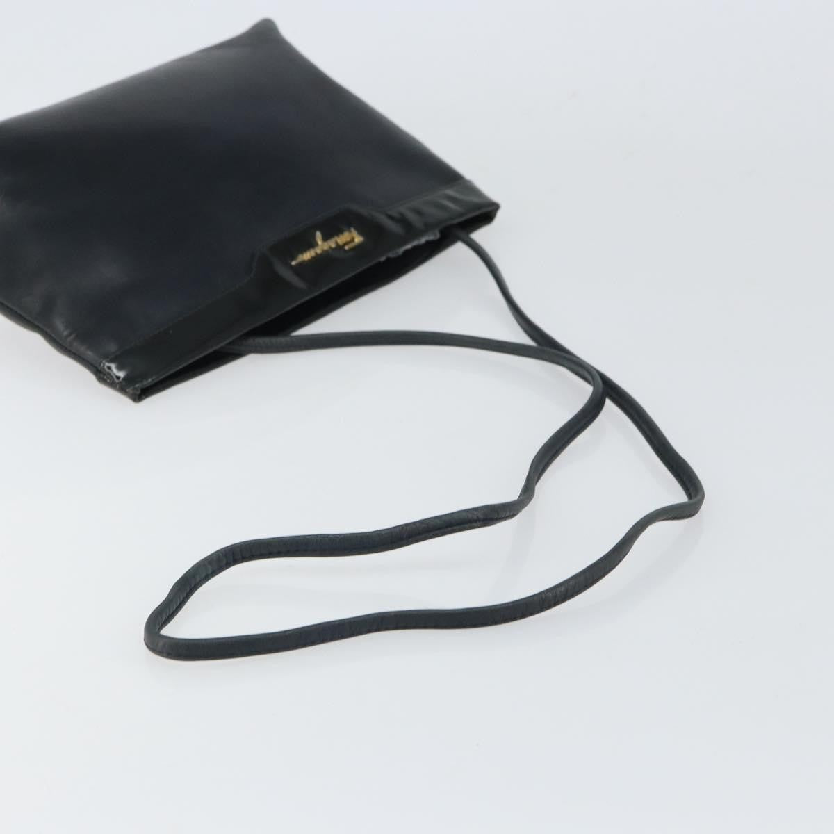 Salvatore Ferragamo Vintage Shoulder Bag Leather, BLACK, LEATHER, Shoulder bag