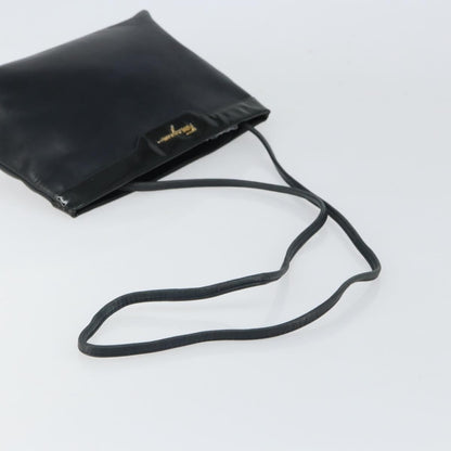 Salvatore Ferragamo Vintage Shoulder Bag Leather, BLACK, LEATHER, Shoulder bag