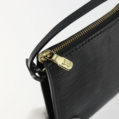 Louis Vuitton Pochette Accessoires Epi Leather, Black, Leather, Clutch