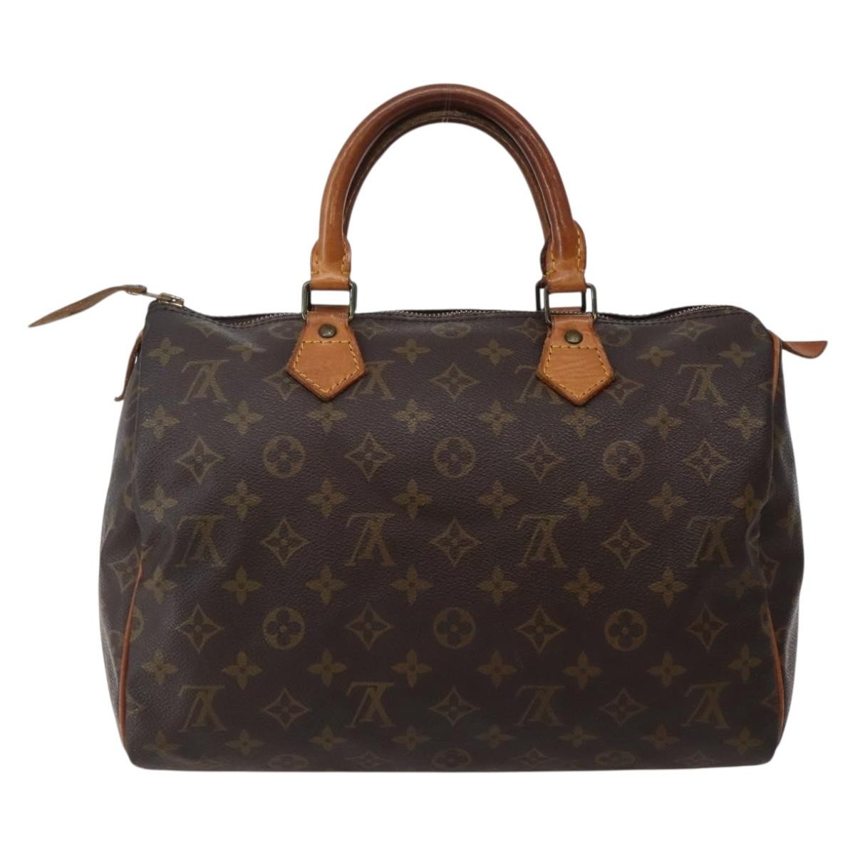Louis Vuitton Speedy Handbag Monogram Canvas, BROWN, CANVAS, Handbag