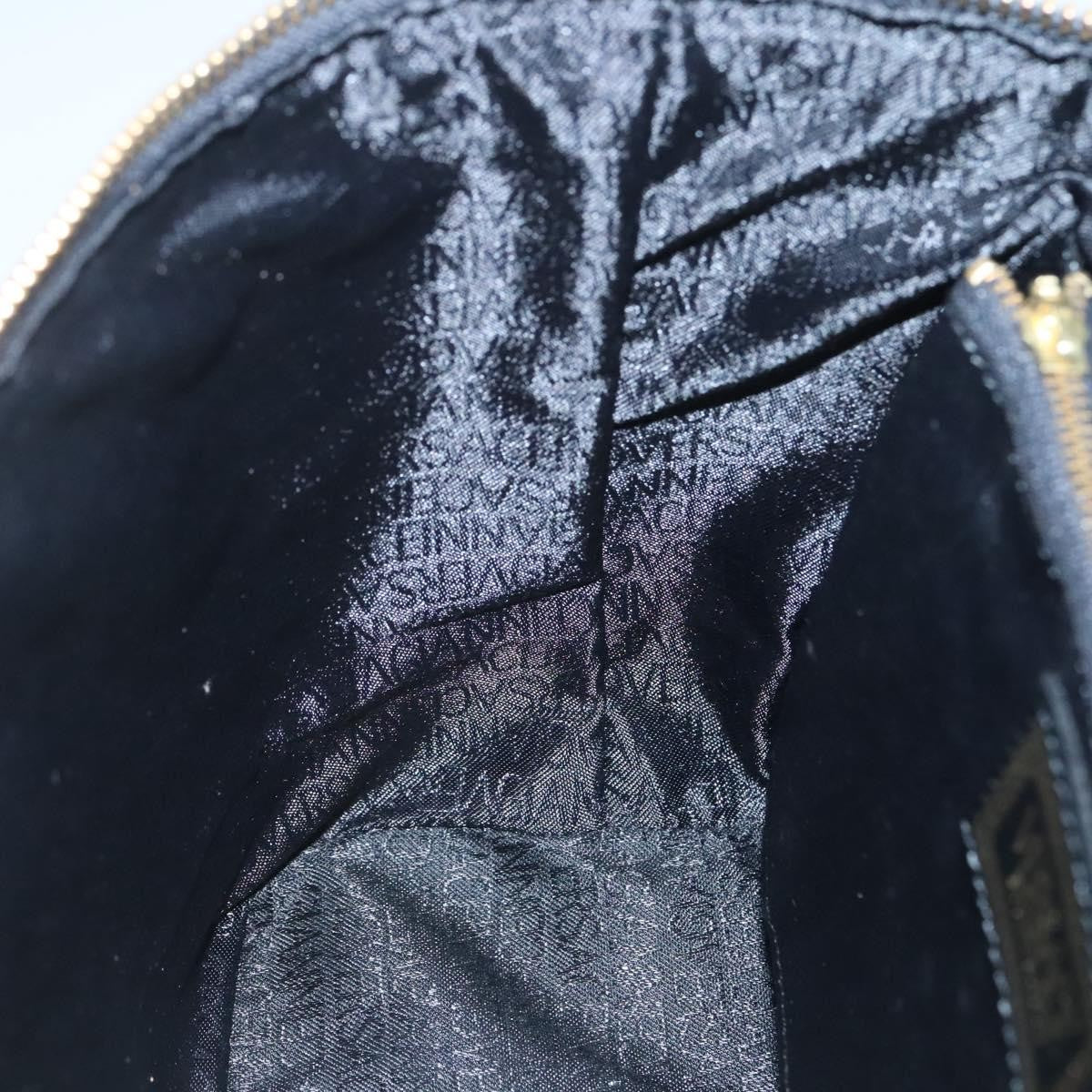 Versace Vanity Hand Bag Leather, BLACK, LEATHER, Handbag