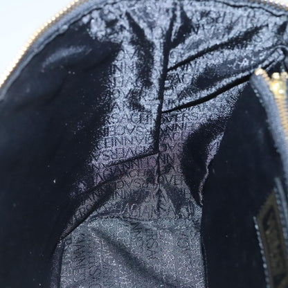 Versace Vanity Hand Bag Leather, BLACK, LEATHER, Handbag