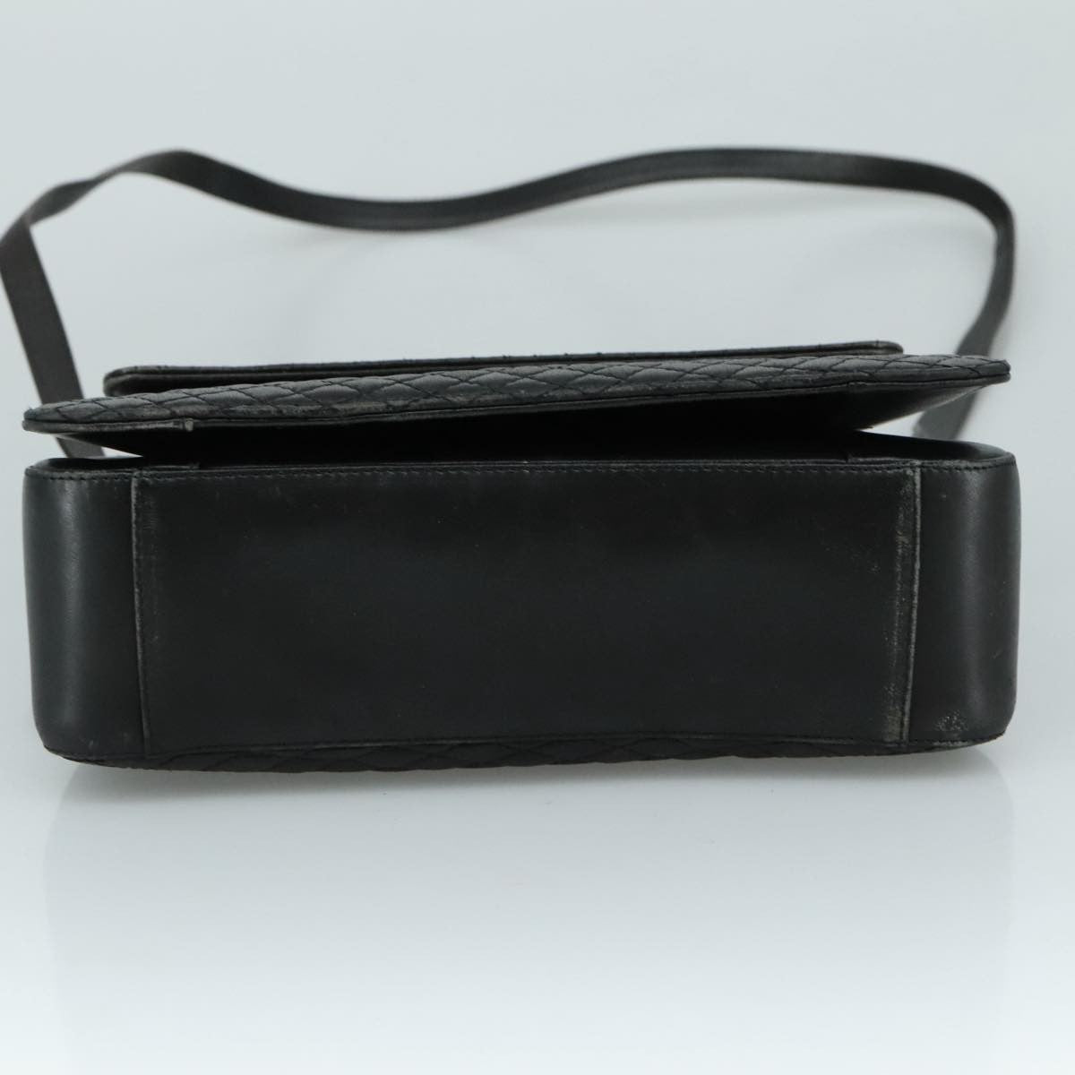 Bally Vintage Flap Handbag Quilted Leather, BLACK, LEATHER, Handbag