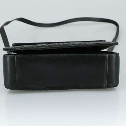 Bally Vintage Flap Handbag Quilted Leather, BLACK, LEATHER, Handbag