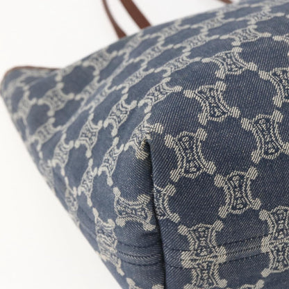 Celine Vintage Macadam Tote bag Canvas, BLUE, CANVAS, Tote bag