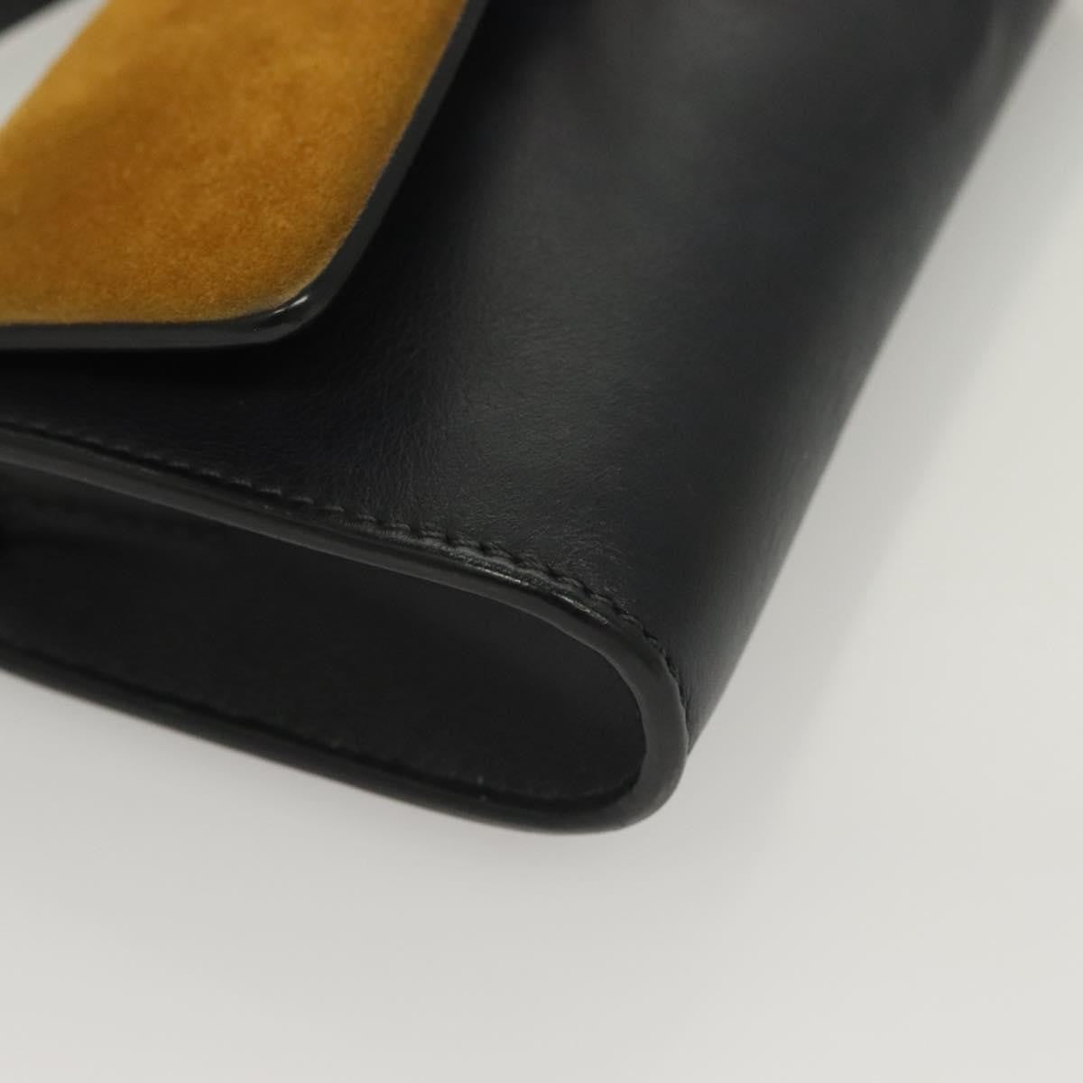 Chloe Faye Shoulder Bag Leather and Suede, NAVY, LEATHER, Shoulder bag