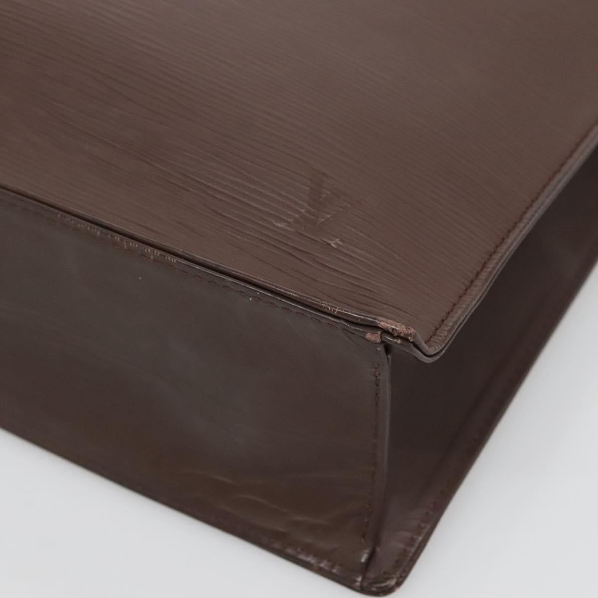 Louis Vuitton Sac Plat Bag Epi Leather, BROWN, LEATHER, Handbag